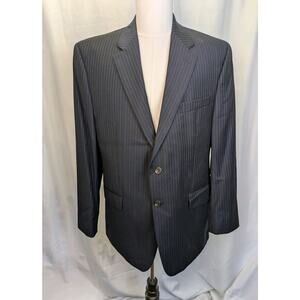 Lauren Ralph Lauren Sport Coat 44R Navy Blue Pinstripe Wool 2 Button Blazer Suit